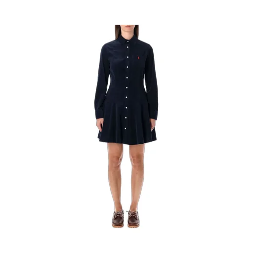 Polo Ralph Lauren Corduroy Flared Shirt Mini Dress