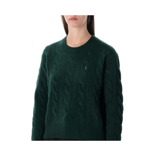 Polo Ralph Lauren Logo Embroidered Cable-Knitted Jumper