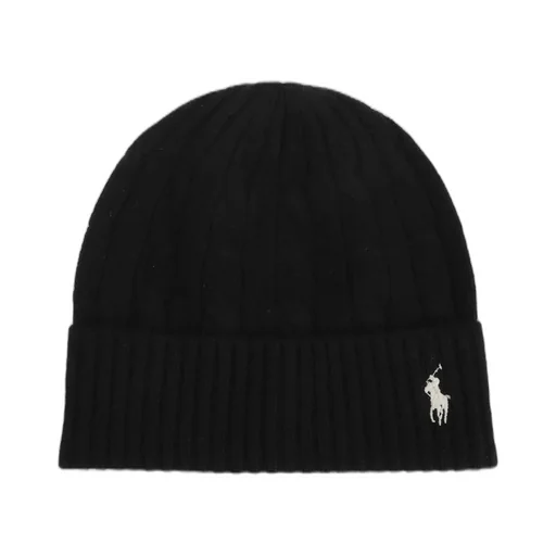 Polo Ralph Lauren Logo Embroidered Cable-Knit Beanie