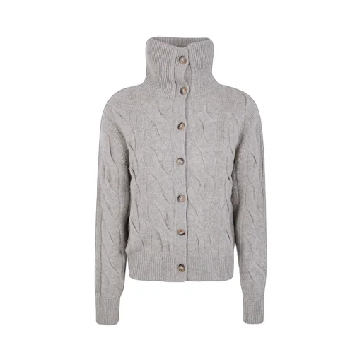 Polo Ralph Lauren Cable-Knit Turtleneck Buttoned Cardigan