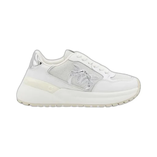 Pinko Mesh-Panelled Lace-Up Sneakers