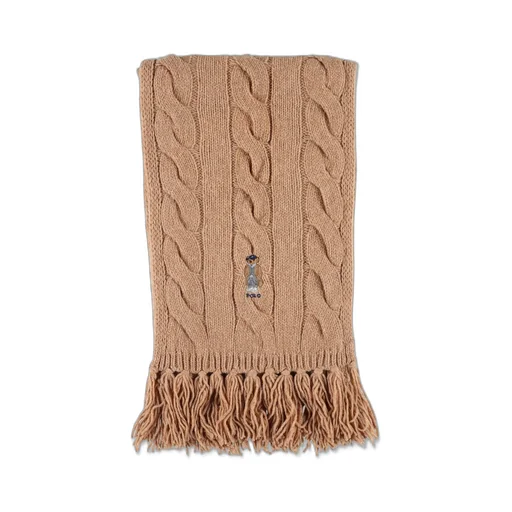Polo Ralph Lauren Polo Bear Detailed Fringed Scarf