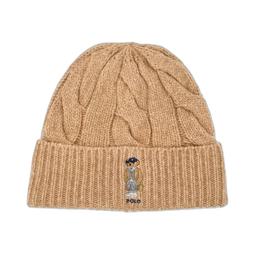 Polo Ralph Lauren Logo Embroidered Cable-Knit Beanie