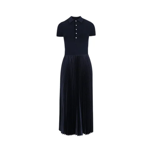Polo Ralph Lauren Pleat Detailed Short-Sleeved Maxi Dress