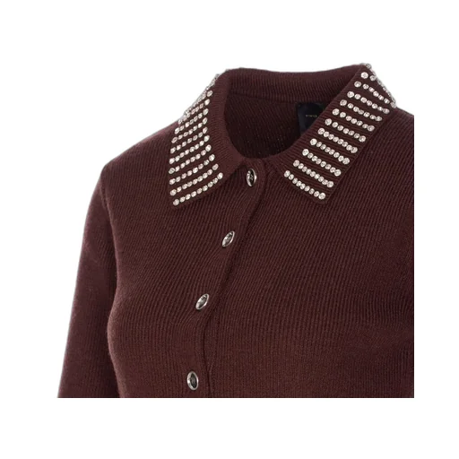 Pinko Collared Embellished Short-Sleeve Knit Polo Shirt