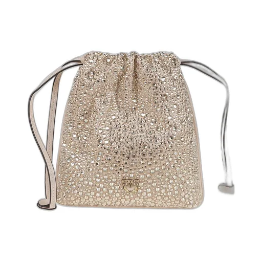 Pinko Embellished Drawstring Clutch Bag