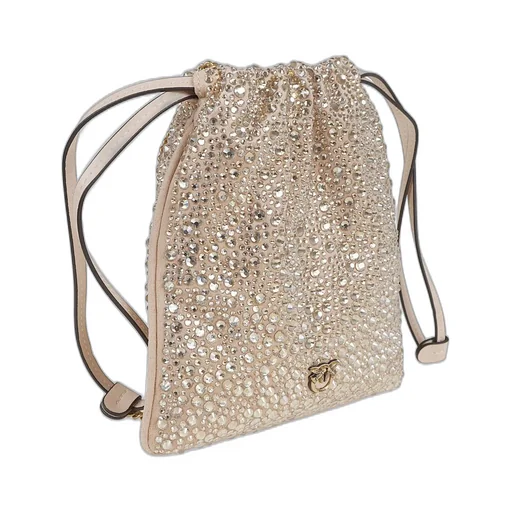 Pinko Embellished Drawstring Clutch Bag