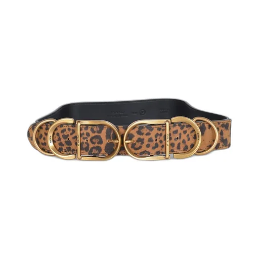 Pinko Leopard Printed Buckle Belt