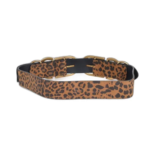 Pinko Leopard Printed Buckle Belt