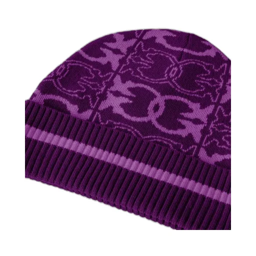 Pinko Logo Intarsia Knitted Beanie