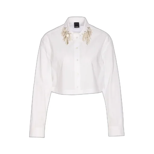 Pinko Charm-Detailed Cropped Shirt