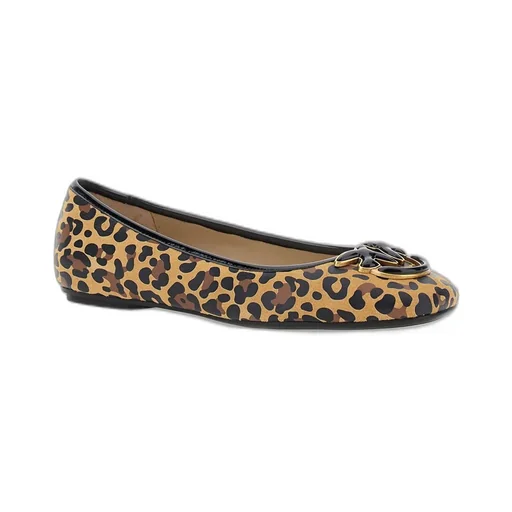 Pinko Leopard-Printed Slip-On Flat Shoes
