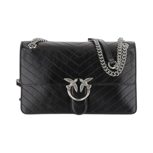 Pinko Love Birds Foldover Top Shoulder Bag