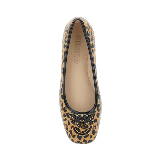 Pinko Leopard-Printed Slip-On Flat Shoes