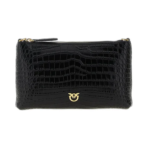 Pinko Embossed Flat Horizontal Mini Crossbody Bag