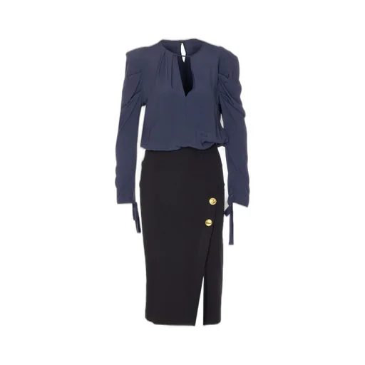 Pinko Omelette V-Neck Dress