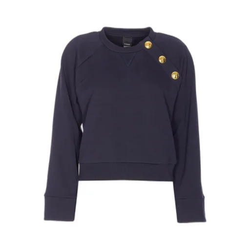 Pinko Buttoned Crewneck Sweatshirt