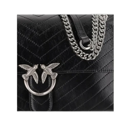 Pinko Love Birds Foldover Top Shoulder Bag