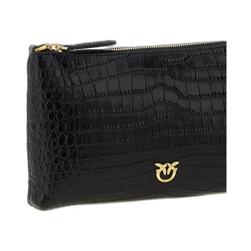 Pinko Embossed Flat Horizontal Mini Crossbody Bag