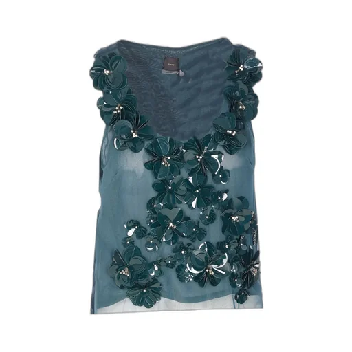 Pinko Flower Detailed Sleeveless Top