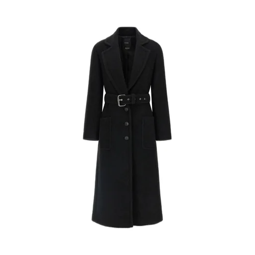 Pinko Belted Single-Breasted Coat