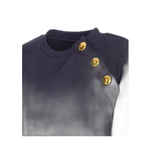 Pinko Buttoned Crewneck Sweatshirt