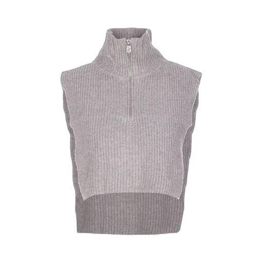 Pinko Half-Zip High-Neck Knitted Warmer