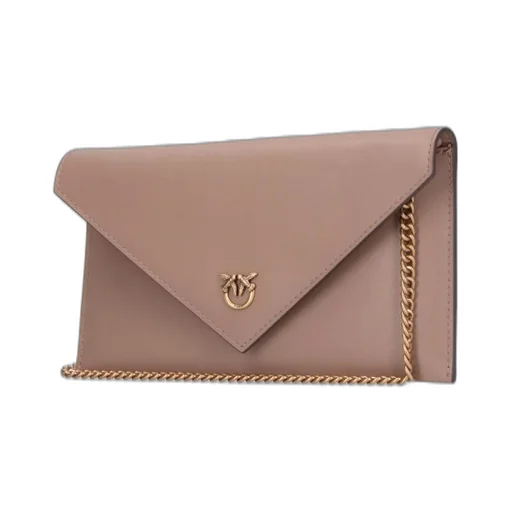 Pinko Love Birds Chain-Linked Clutch Bag