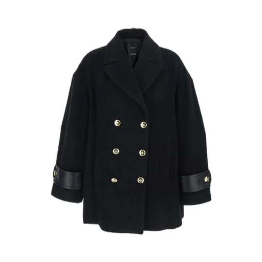 Pinko Double-Breasted Short Pea Coat