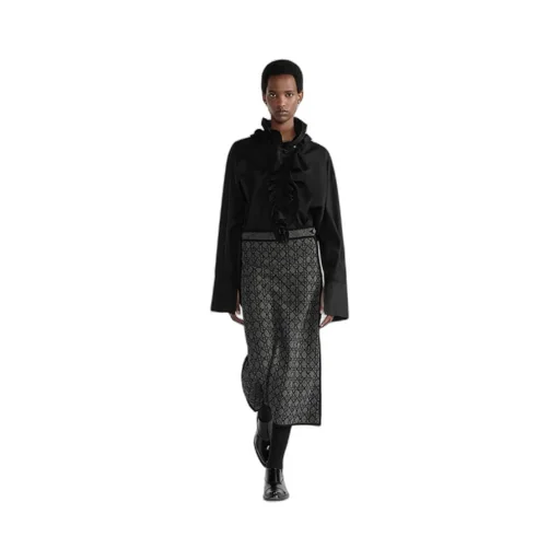 Mid-Length Macrocannage Skirt