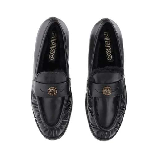 Pinko Love Birds Plaque Flat Shoes