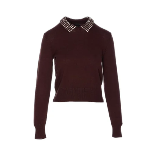 Pinko Embellished Collar Knitted Jumper