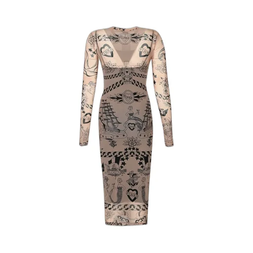 Pinko Aneletti Printed Tulle Dress