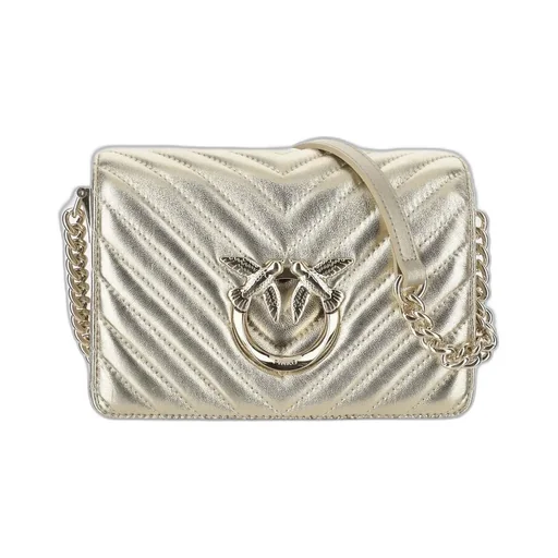 Pinko Love Click Chevron Quilted Mini Shoulder Bag