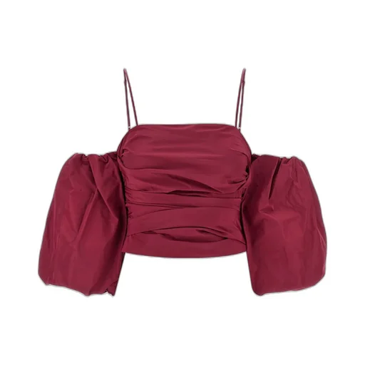 Pinko Pallottoliere Crop Puff Sleeves Top