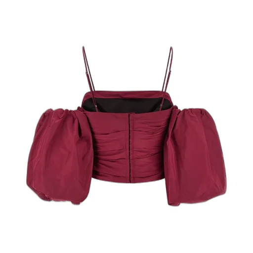 Pinko Pallottoliere Crop Puff Sleeves Top