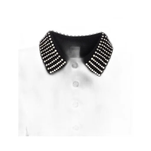 Pinko Collared Embellished Short-Sleeve Knit Polo Shirt