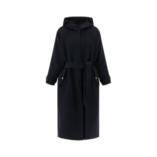 Pinko Belted Hooded Coat