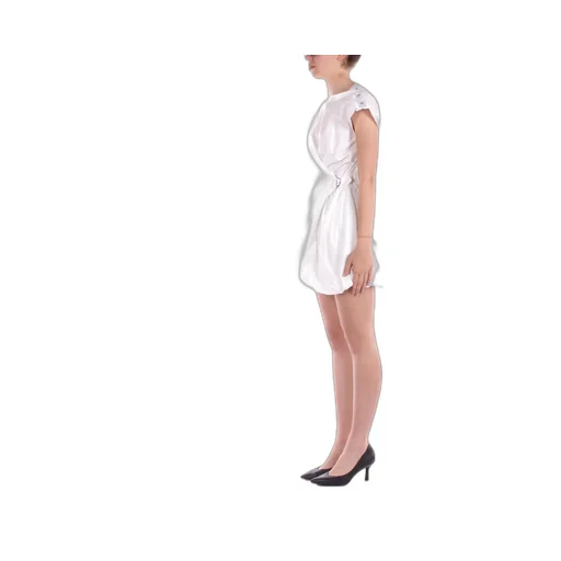 Pinko Asymmetric Neck Ruched Short Dress