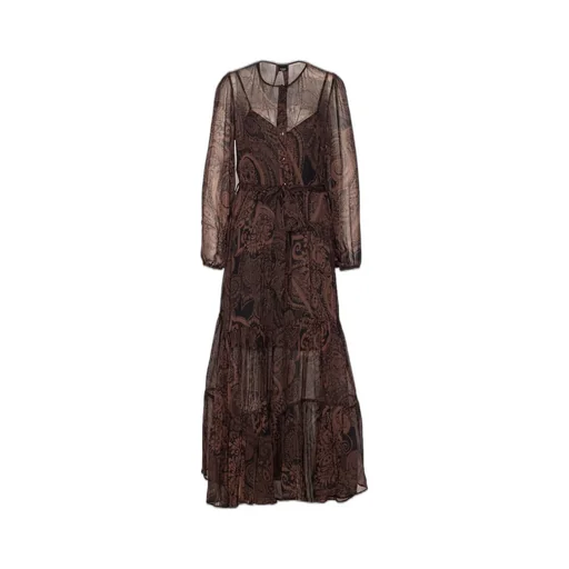 Pinko Paisley Printed Long Sleeved Dress