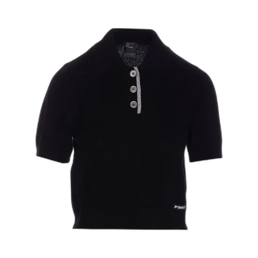 Pinko Short-Sleeved Knitted Polo Shirt