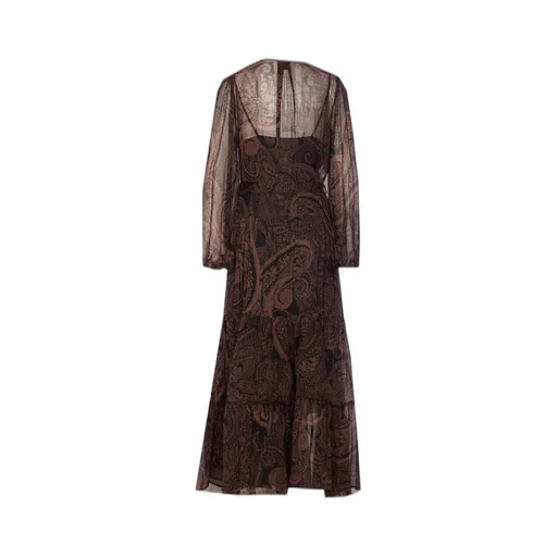 Pinko Paisley Printed Long Sleeved Dress