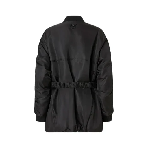 Pinko Logo Patch Gathered Sleeve Coat