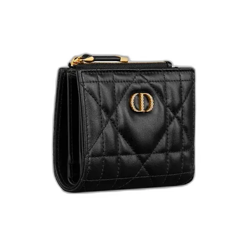 Dior Caro Dahlia Wallet With Crystals
