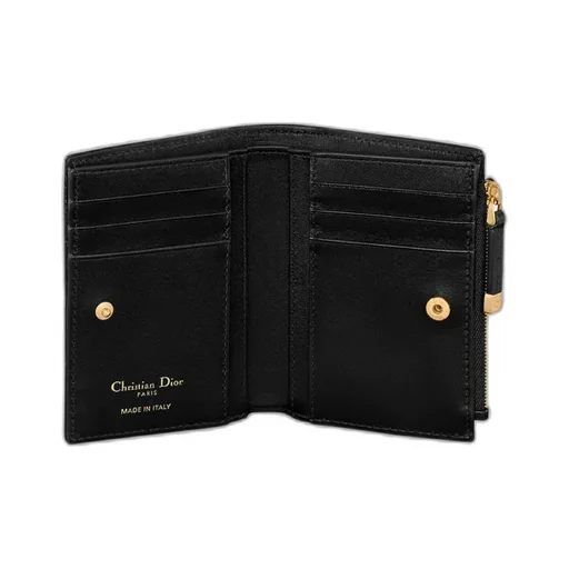 Dior Caro Dahlia Wallet With Crystals