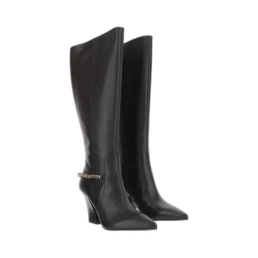 Pinko Chain Detailed Pointed Toe Boots