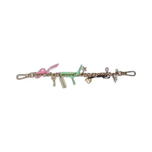 Pinko Chain-Link Embellished Ribbon Keyring
