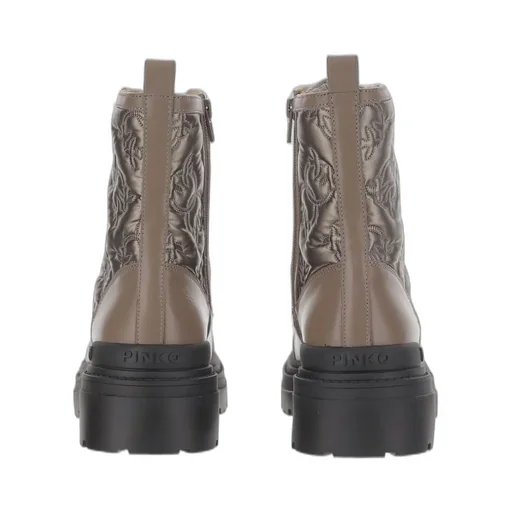 Pinko Round-Toe Lace-Up Boots