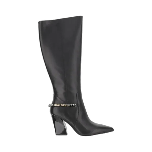 Pinko Chain Detailed Pointed Toe Boots