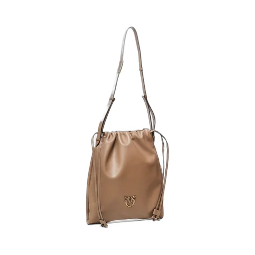 Pinko Drawstring Logo Plaque Shoulder Bag